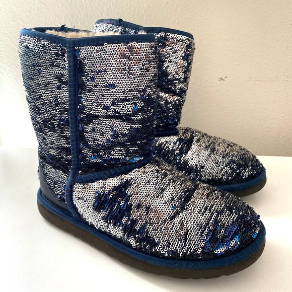 UGG Australia sequin classic short boots size 6 - Picture 1 of 9